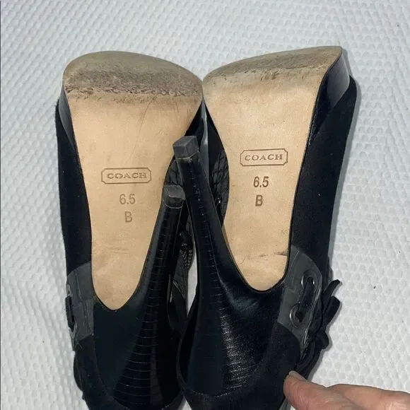 Coach Beatrice Black Ankle Booties